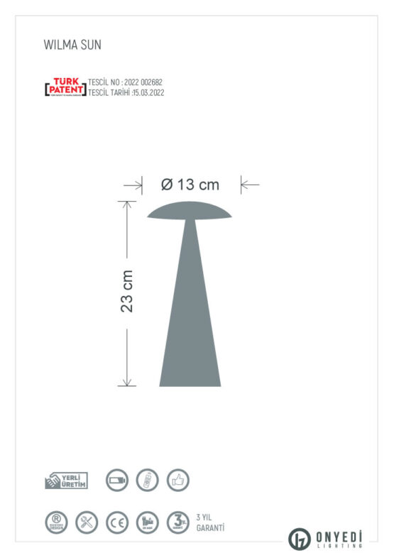Wilma Sun Şarjlı Masa Lambası - Görsel 2